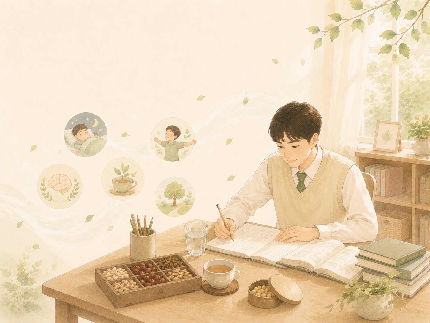 수험생 총명탕 · 총명공진단 안내 삽화