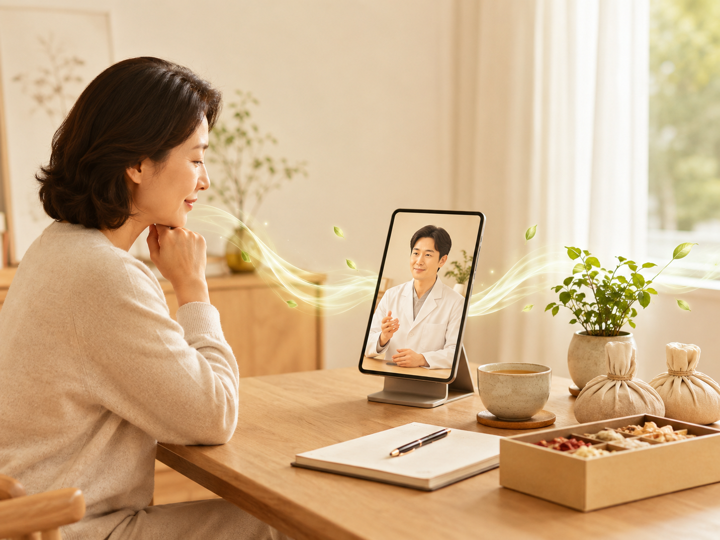 의인한의원 비대면 진료 상담을 표현한 안내 이미지